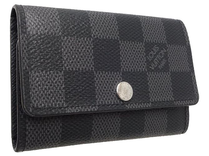 Porte-clés Louis Vuitton Damier Graphite N62662 Gris - vue 2