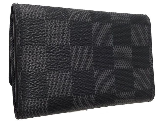 Porte-clés Louis Vuitton Damier Graphite N62662 Gris - vue 3