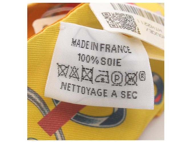 Bufanda de seda Hermès Twilly DO RE BOUCLES Naranja - vista 3