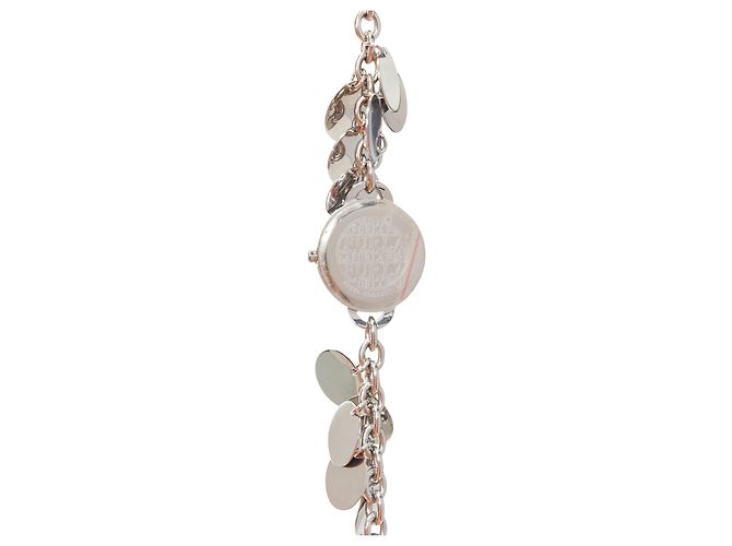 Orologio da polso con bracciale a catena e disco argento logo farfalla Furla scribble - vista 3