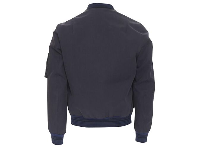 Giacca bomber in pelle di agnello a contrasto Lanvin Alber Elbaz - vista 5