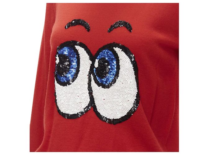 Markus Lupfer Pullover mit Comic-Augen aus Pailletten von MarkLupfer - Ansicht 2