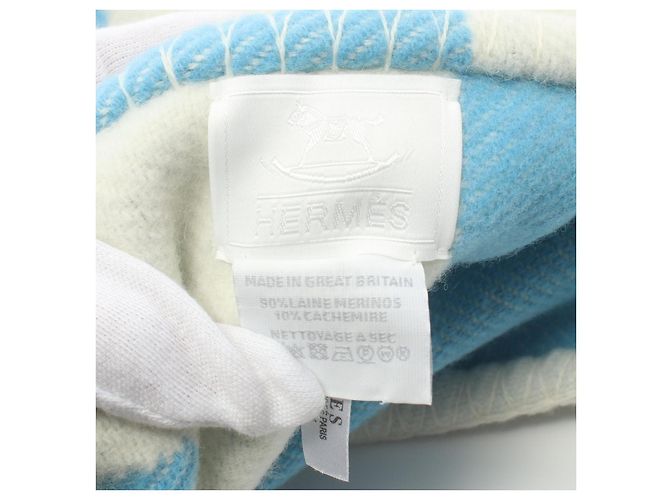 Hermès Coperta per neonati Avalon in lana e cashmere Hermes Blu - vista 2