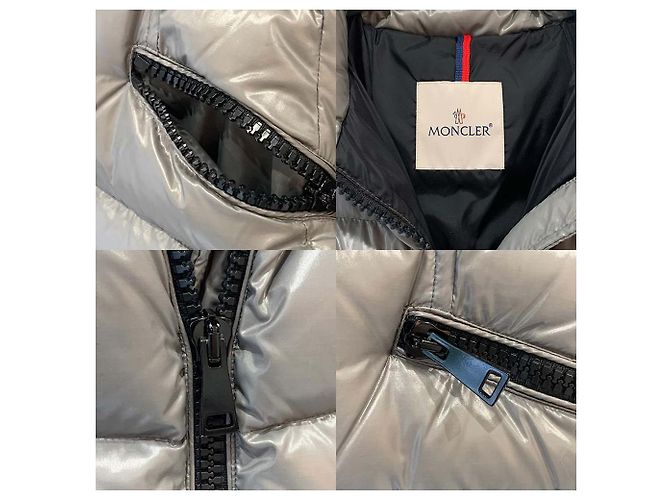 Moncler JASMINUM Abrigo Largo de Plumas Gris Castaño - vista 3