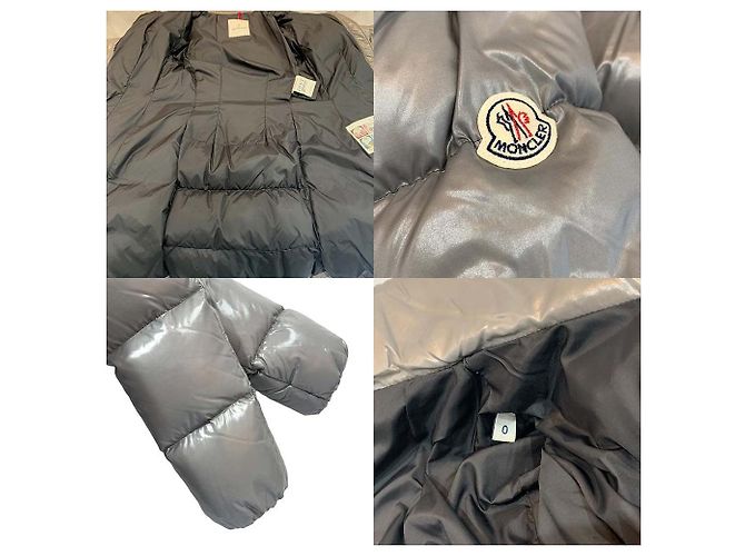Moncler JASMINUM Abrigo Largo de Plumas Gris Castaño - vista 4