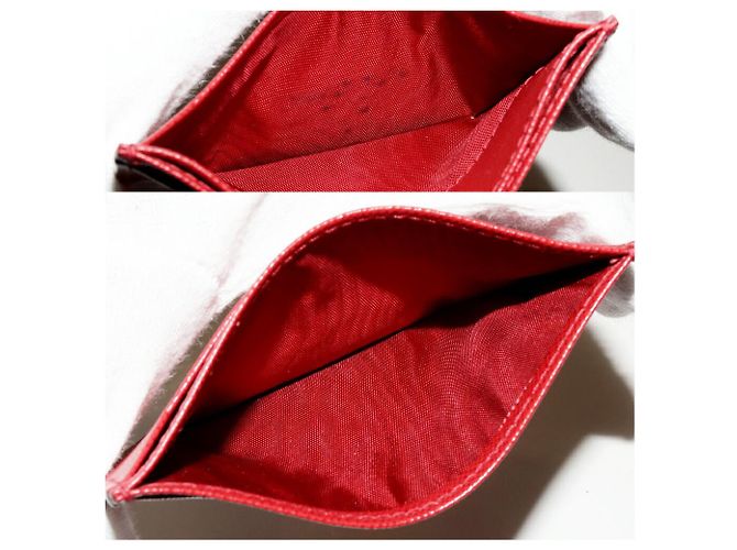 Porte-cartes en cuir Saffiano rouge Prada 1MC208 - vue 3