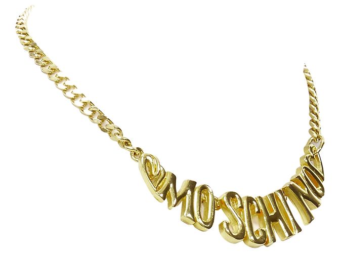 Collar de cadena corta con cierre de motivo de corazón logo Moschino - vista 2