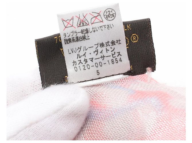 Stola in seta e cashmere leopardata Louis Vuitton M75401 Rosa - vista 4
