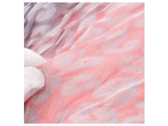 Stola in seta e cashmere leopardata Louis Vuitton M75401 Rosa - vista 6