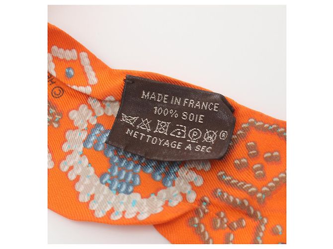 Foulard Twilly in seta Hermès arancione multicolore - vista 2