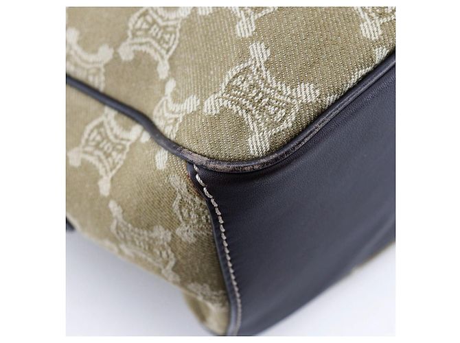 Céline Borsa a mano Celine Canvas Boogie Bag Khaki Verde - vista 4