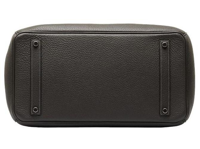 Hermès Borsa Hermes Birkin 35 Togo con hardware argentato Grigio - vista 4