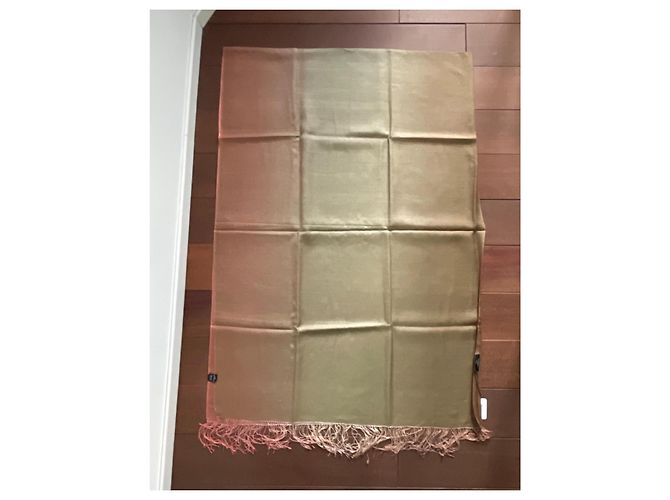 Autre Marque Stola Jim Thomson in seta e lana rosa beige grigio - vista 2