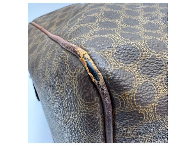 Céline Borsa da viaggio Boston Duffel Triomphe di Celine Macadam Marrone - vista 15