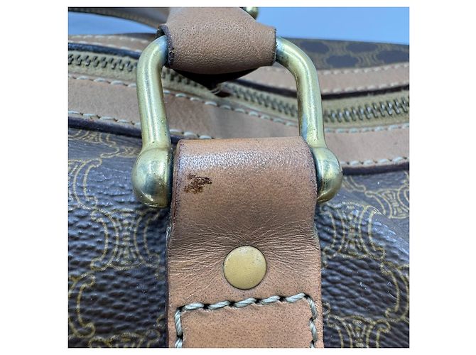 Céline Borsa da viaggio Boston Duffel Triomphe di Celine Macadam Marrone - vista 5