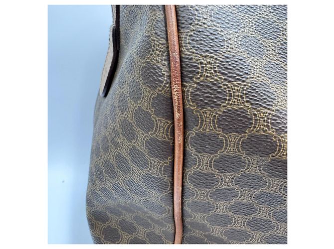 Céline Borsa da viaggio Boston Duffel Triomphe di Celine Macadam Marrone - vista 9