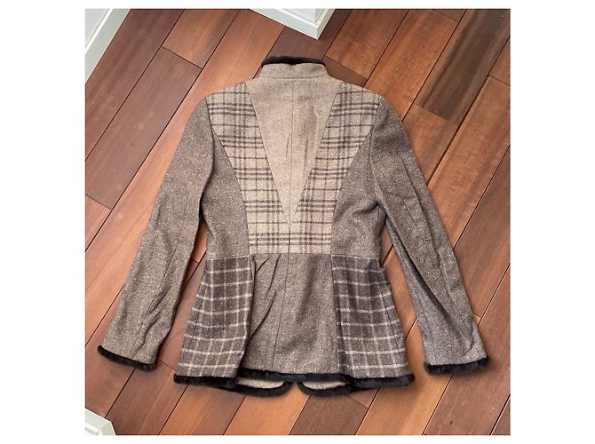 Rena Lange wool silk and angora jacket hazelnut Brown Light brown - view 2