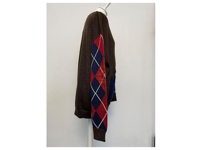 Dsquared2 Cardigan Wolle Braun Rot Blau - Ansicht 10