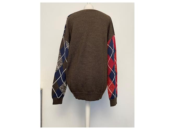 Dsquared2 Cardigan Wolle Braun Rot Blau - Ansicht 9