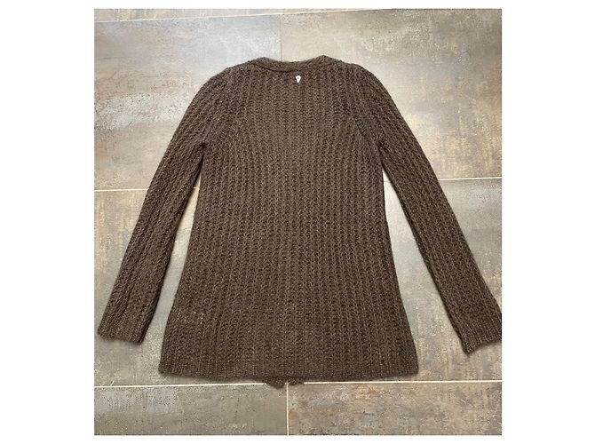 Dondup Cardigan Braun Mohair - Ansicht 4