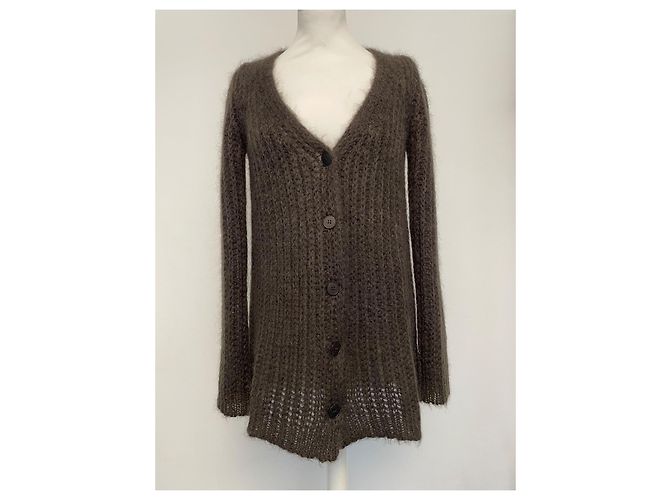 Dondup Cardigan Braun Mohair - Ansicht 6