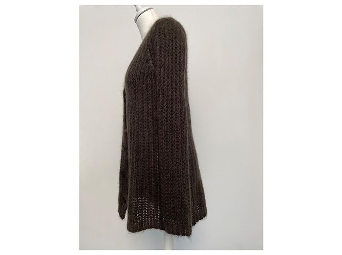Dondup Cardigan Braun Mohair - Ansicht 7