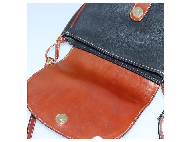 BALLY Borsa a Spalla in Pelle Nera e Marrone Auth ti2367 Nero - vista 10