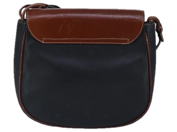 BALLY Borsa a Spalla in Pelle Nera e Marrone Auth ti2367 Nero - vista 2