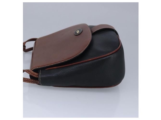 BALLY Borsa a Spalla in Pelle Nera e Marrone Auth ti2367 Nero - vista 3