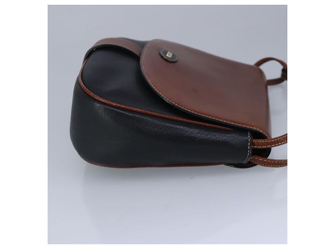 BALLY Borsa a Spalla in Pelle Nera e Marrone Auth ti2367 Nero - vista 4
