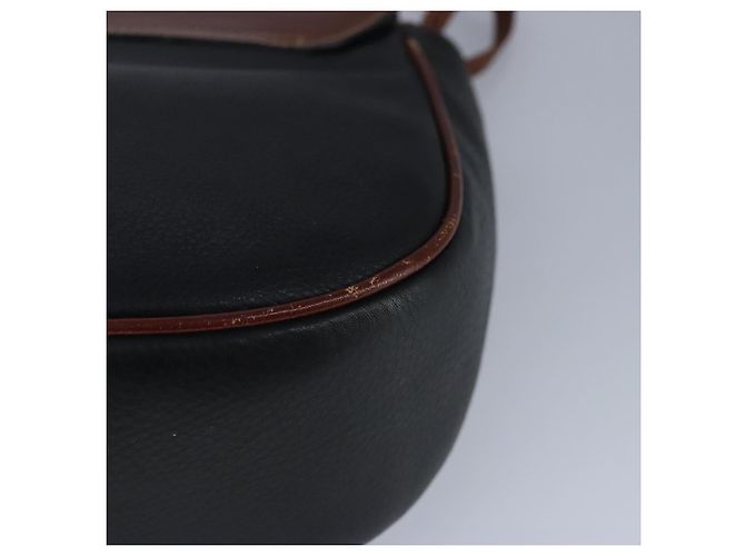 BALLY Borsa a Spalla in Pelle Nera e Marrone Auth ti2367 Nero - vista 9