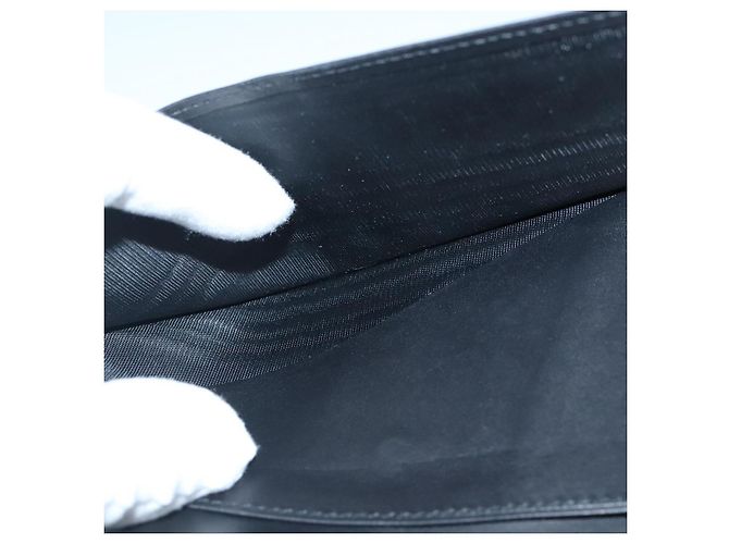 Portafoglio in pelle nera Salvatore Ferragamo Auth bs20080 Nero - vista 11