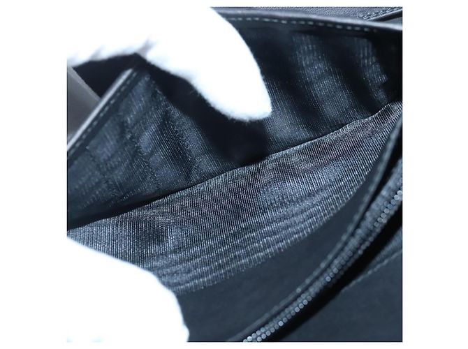 Portafoglio in pelle nera Salvatore Ferragamo Auth bs20080 Nero - vista 19