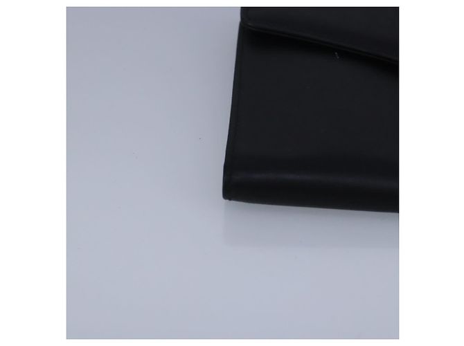 Portafoglio in pelle nera Salvatore Ferragamo Auth bs20080 Nero - vista 7