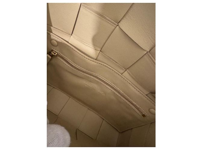 Borsa Bottega Veneta Cassette in pelle beige - vista 11