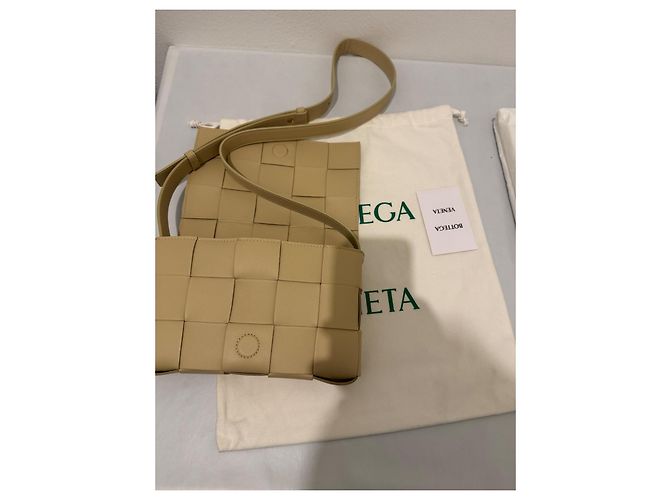 Borsa Bottega Veneta Cassette in pelle beige - vista 14