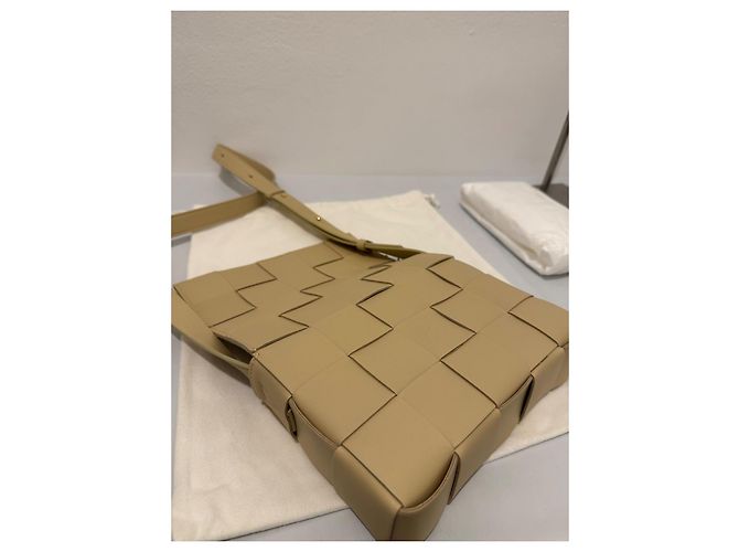 Borsa Bottega Veneta Cassette in pelle beige - vista 15