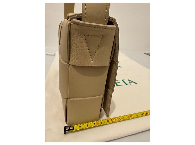 Borsa Bottega Veneta Cassette in pelle beige - vista 7