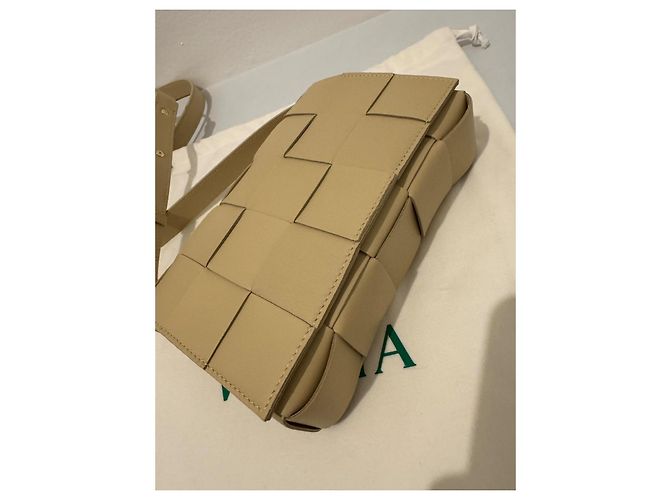 Borsa Bottega Veneta Cassette in pelle beige - vista 9
