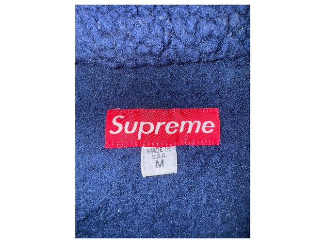 Supreme 1998 Vintage Patagonia Navy Sherpa Fleece Logo Marineblau - Ansicht 2