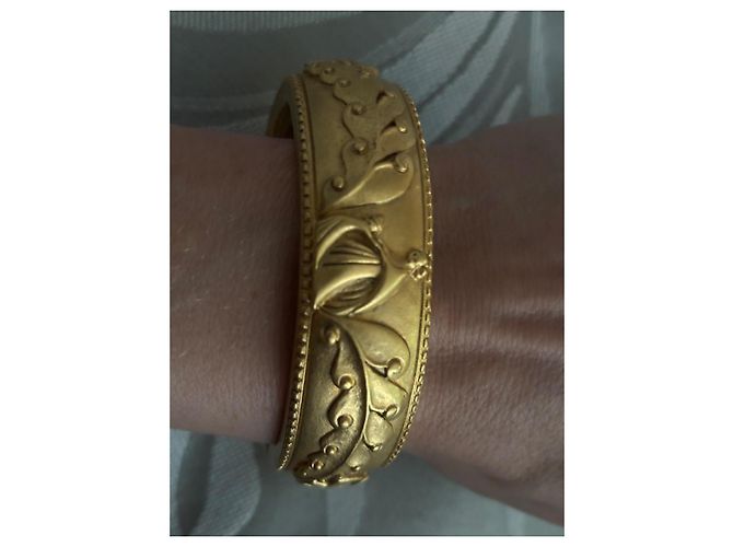 Lanvin Bracciale rigido con chiusura a scatto D'oro - vista 3