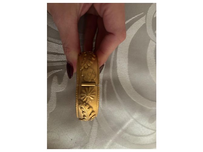 Lanvin Bracciale rigido con chiusura a scatto D'oro - vista 5