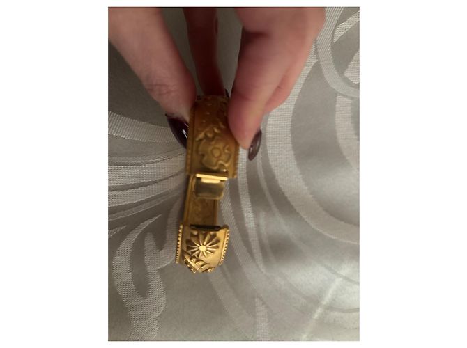 Lanvin Bracciale rigido con chiusura a scatto D'oro - vista 6