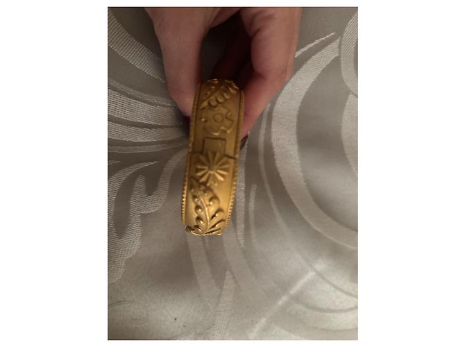 Lanvin Bracciale rigido con chiusura a scatto D'oro - vista 7