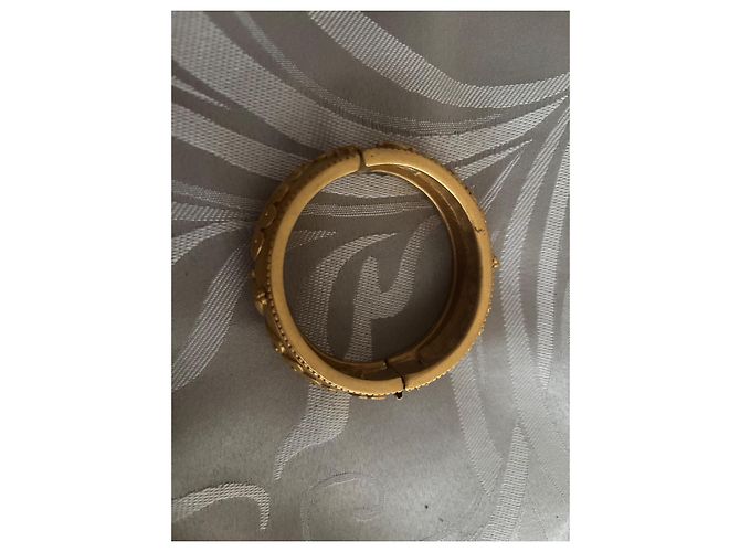 Lanvin Bracciale rigido con chiusura a scatto D'oro - vista 9