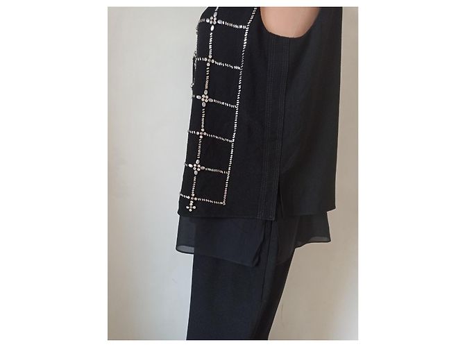 Mono negro Tory Burch con detalles de cristales - vista 4