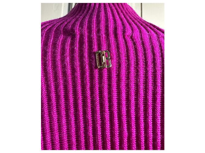 Dirk Bikkenbergs Vestido Dirk Bikkembergs de lã roxo e laranja S - vista 5
