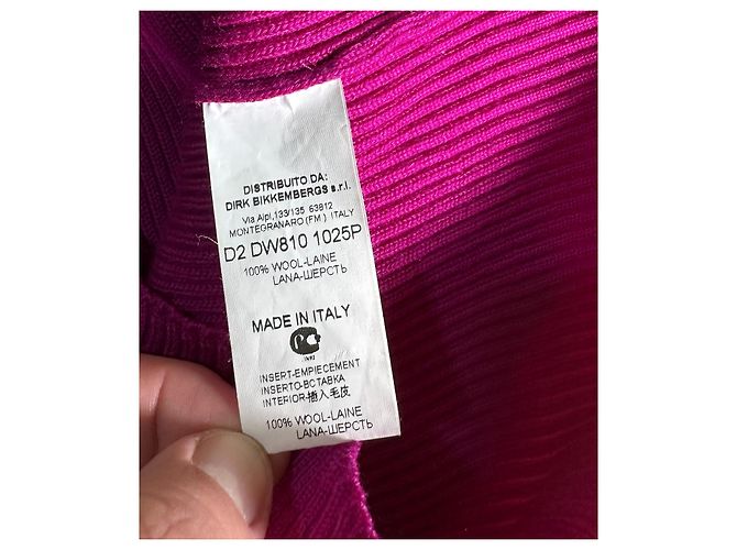 Dirk Bikkenbergs Vestido Dirk Bikkembergs de lã roxo e laranja S - vista 7