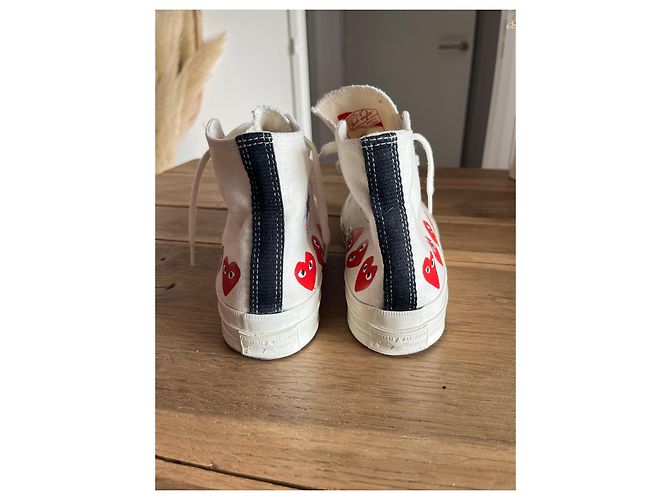 Comme Des Garcons Converse X Comme des Garçons Play Bianche - vista 2