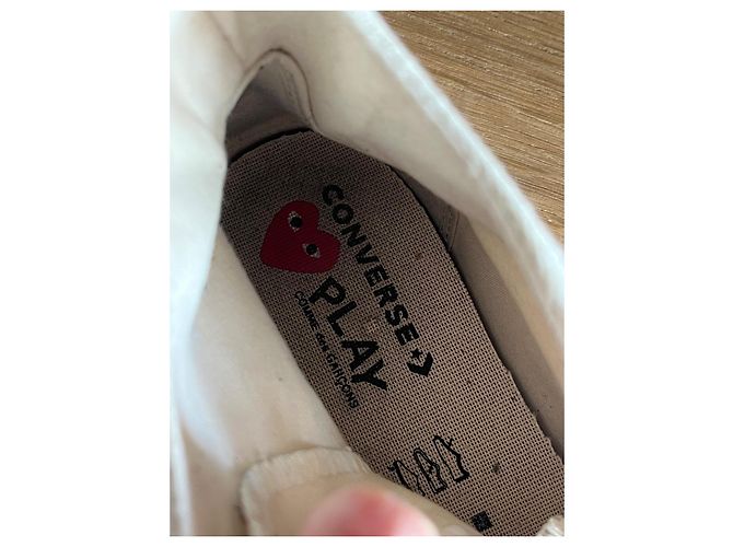 Comme Des Garcons Converse X Comme des Garçons Play Bianche - vista 5
